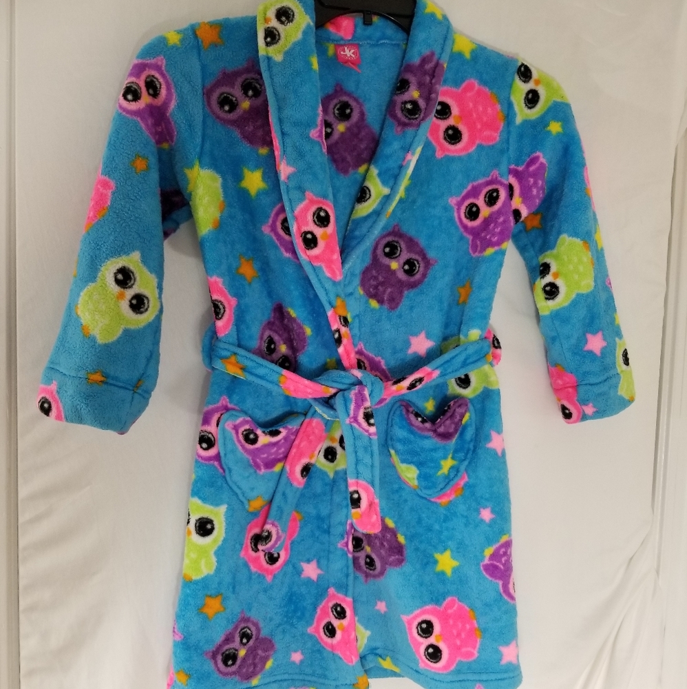 🧨 Girls blue J. Khaki robe with owls m